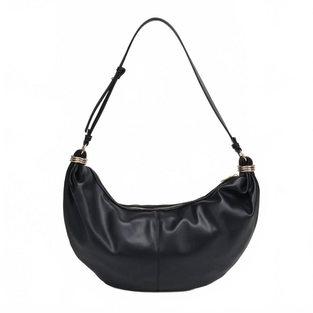 NEW URBAN EXPRESSIONS women's bianca hobo shoulder bag in black